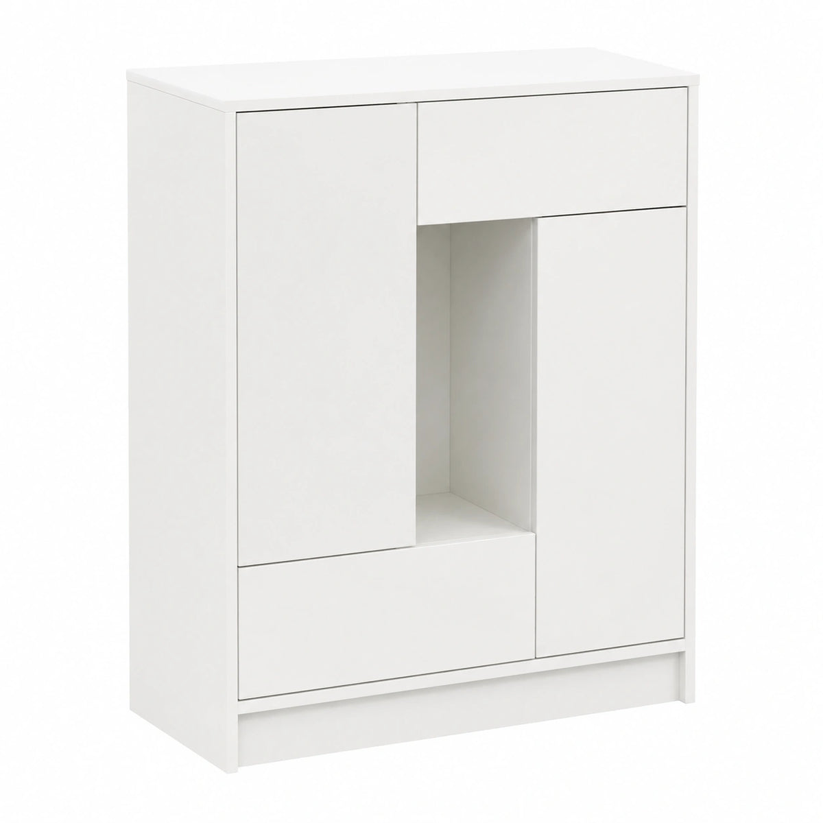 Credenza con cassetti e ante bianco, 73 × 31 × 90 cm, cassettiera, armadio, corridoio