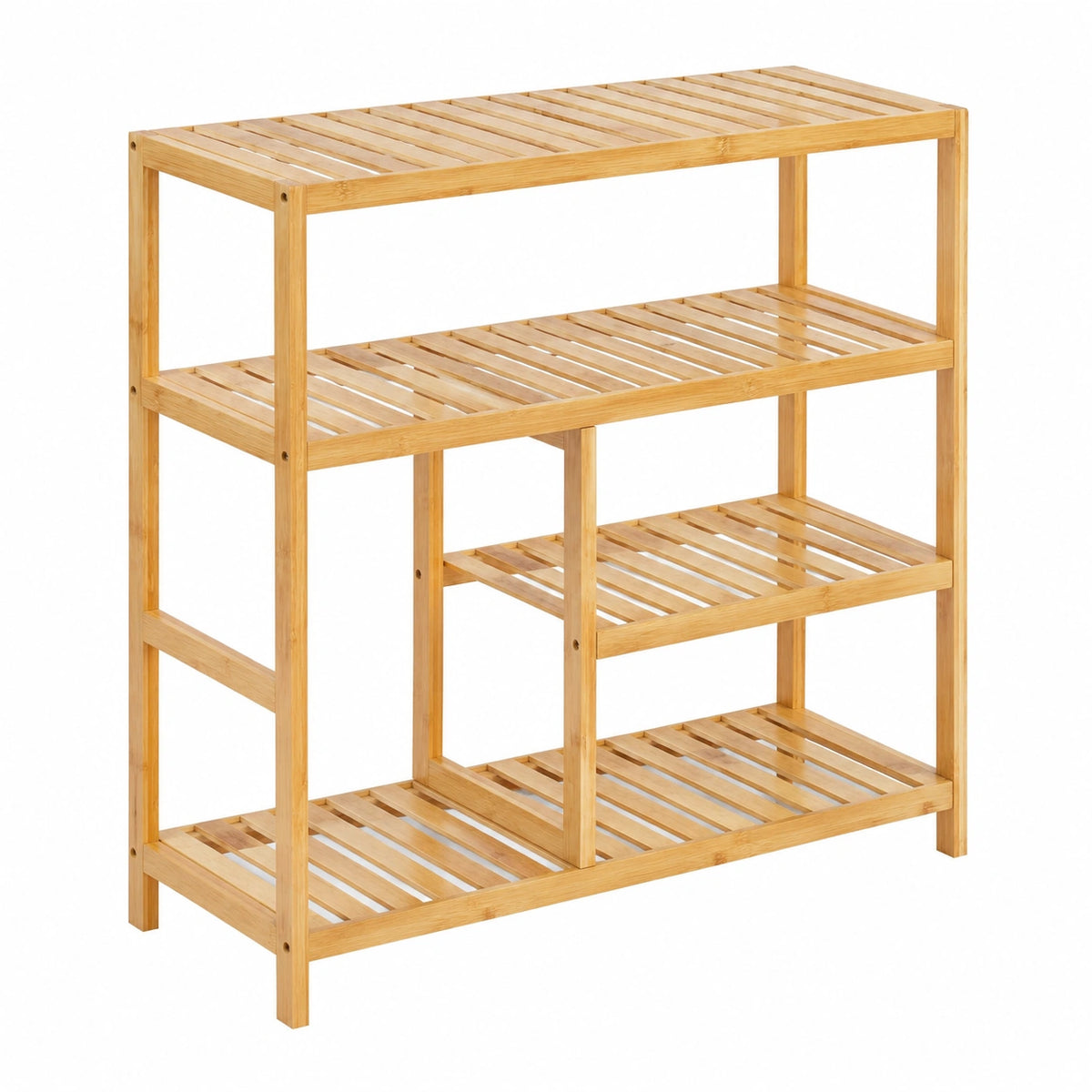 Scaffale per Piante Portascarpe, Scaffale in Bambù per Ingresso, Corridoio, Bagno, Balcone