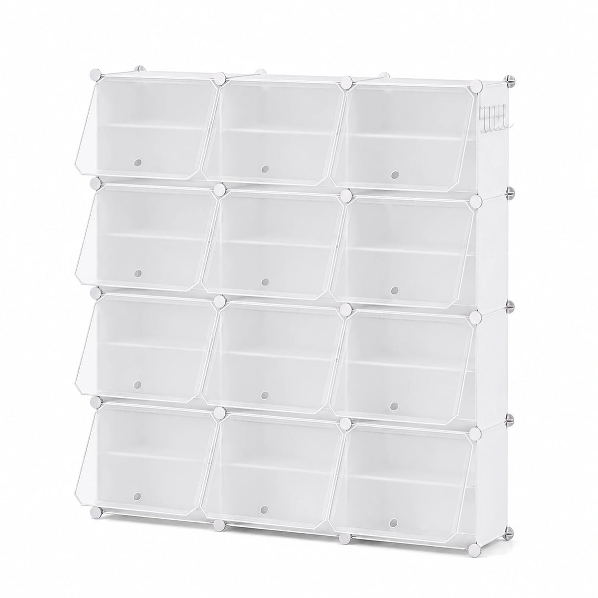 Scaffale Porta Scarpe Portatile, Organizzatore per Scarpe da 48 Paia Espandibile con Porta, per Scarpe per Tacchi, Stivali e Pantofole, Scaffale a 12
