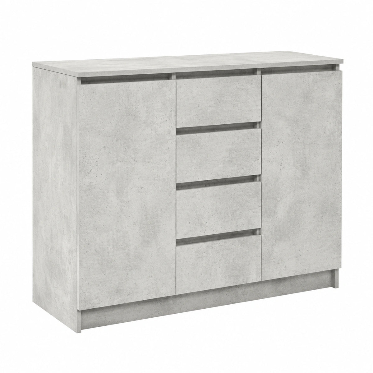 VidaXL Dressoir met lades 100,5 × 35 × 76 cm spaanplaat betongrijs