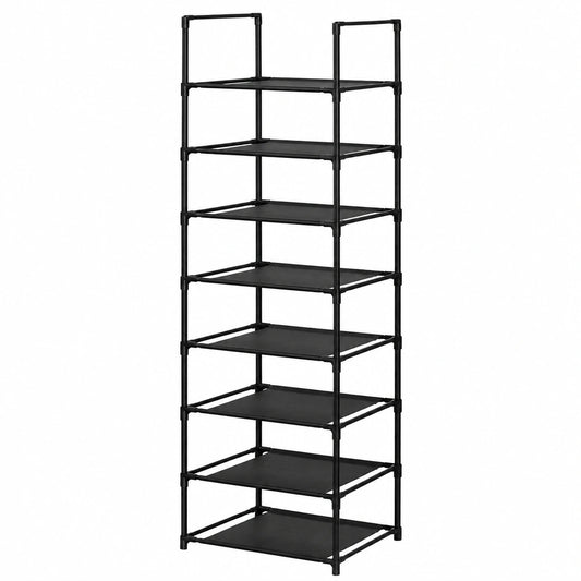 Scaffale Portascarpe in Metallo, Scarpiera Verticale, Scarpiera Salvaspazio con Ganci, Scaffale Salvaspazio, per Ingresso
