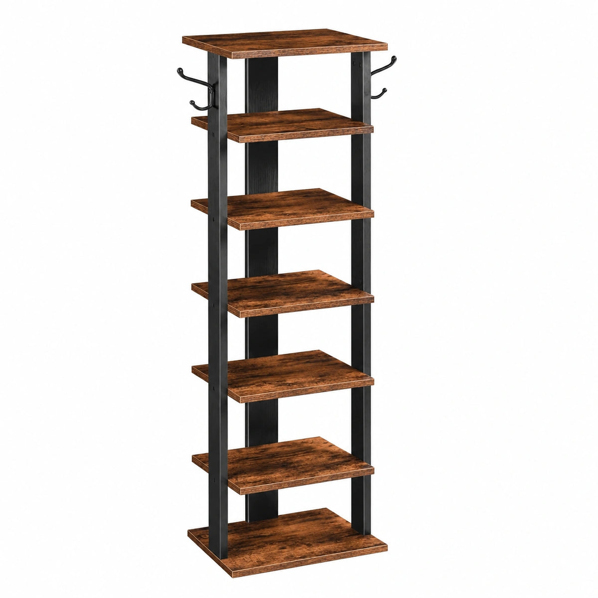 Scaffale Portascarpe Stretta con 2 Ganci, Scaffale Portaoggetti, Stabile, fino a 8-10 paia, per Ingresso