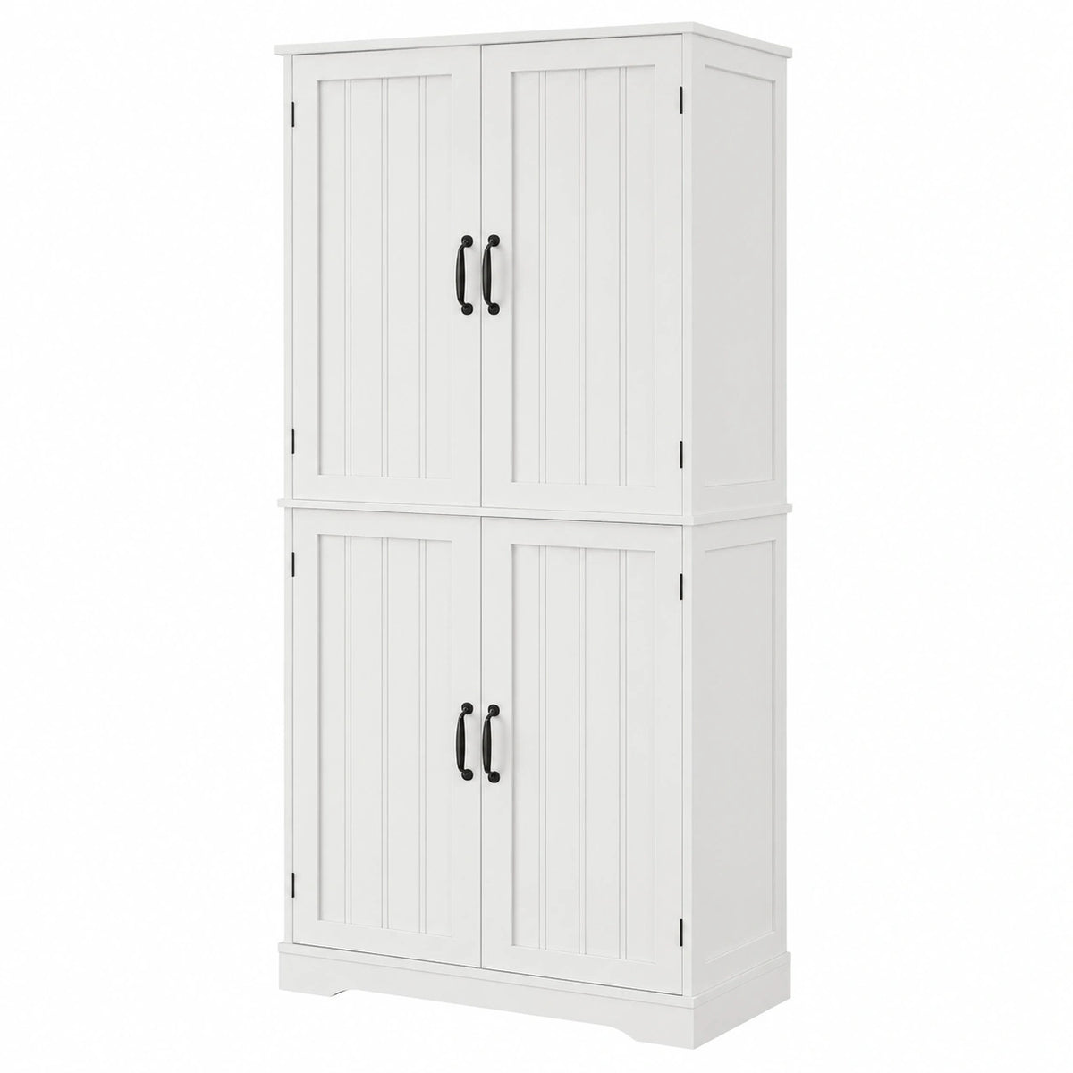 Credenza Cucina Alta, Mobile Dispensa Cucina, 4 Ante, 180 × 80 × 40 cm, Pannello in MDF