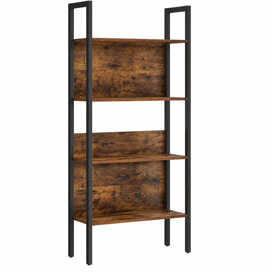Libreria, Scaffale Portaoggetti, Scaffale da Cucina in Stile Industriale, con 5 Ripiani, Struttura Stabile in Acciaio
