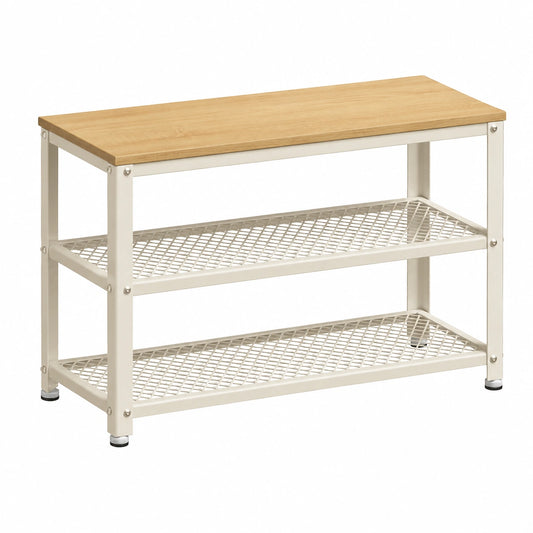 Panca per Scarpe, Scaffale a 2 livelli, Organizzatore per Scarpe, 73 × 30 × 45 cm, per Ingresso