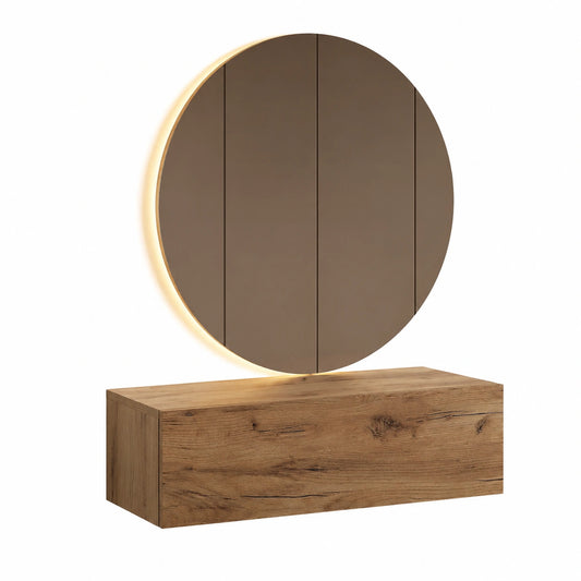 Contenitore compatto per corridoio, ingresso, 1 × 100 cm, con sportello, installazione a parete o pavimento