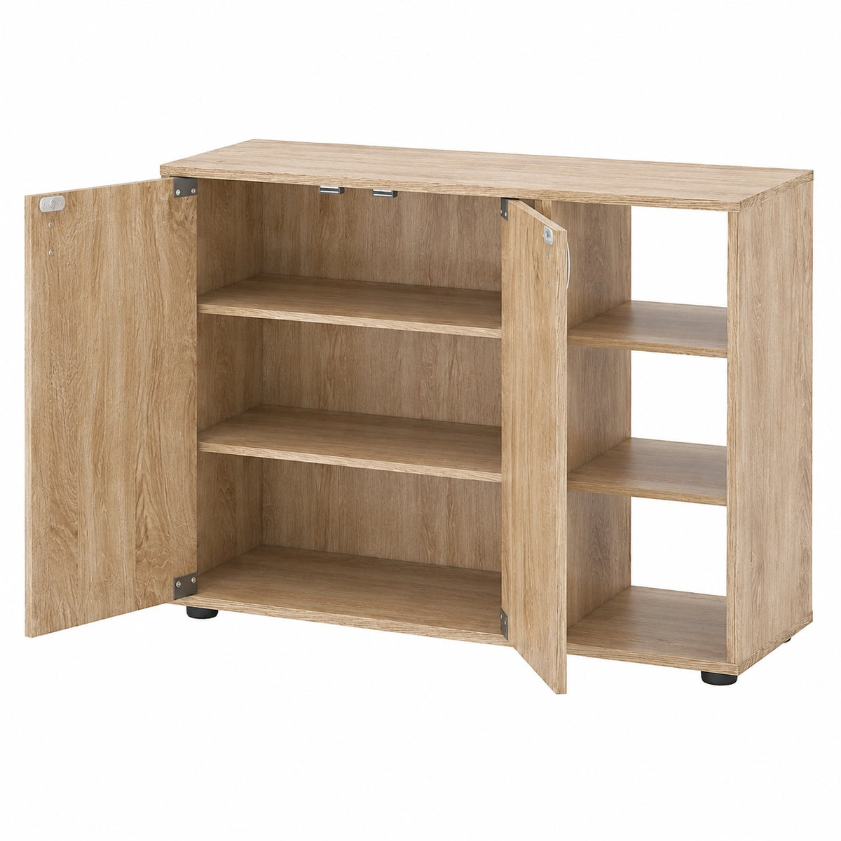 Scaffale Porta Scarpe a 3 Ripiani con Mensole Regolabili, Organizzatore in Legno per Ingresso, Corridoio e Soggiorno, 80 × 31 × 64,5 cm (Naturale)