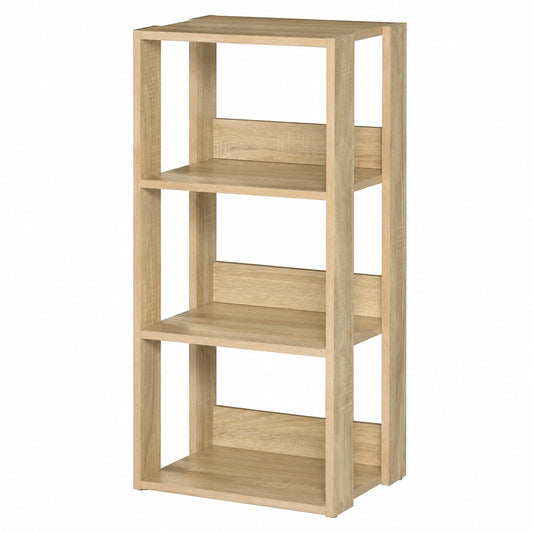 Libreria Scaffale in Legno a Parete con 3 Ripiani 40 × 29.2 × 87.9cm, Antiribaltamento, Piedini Antiscivolo