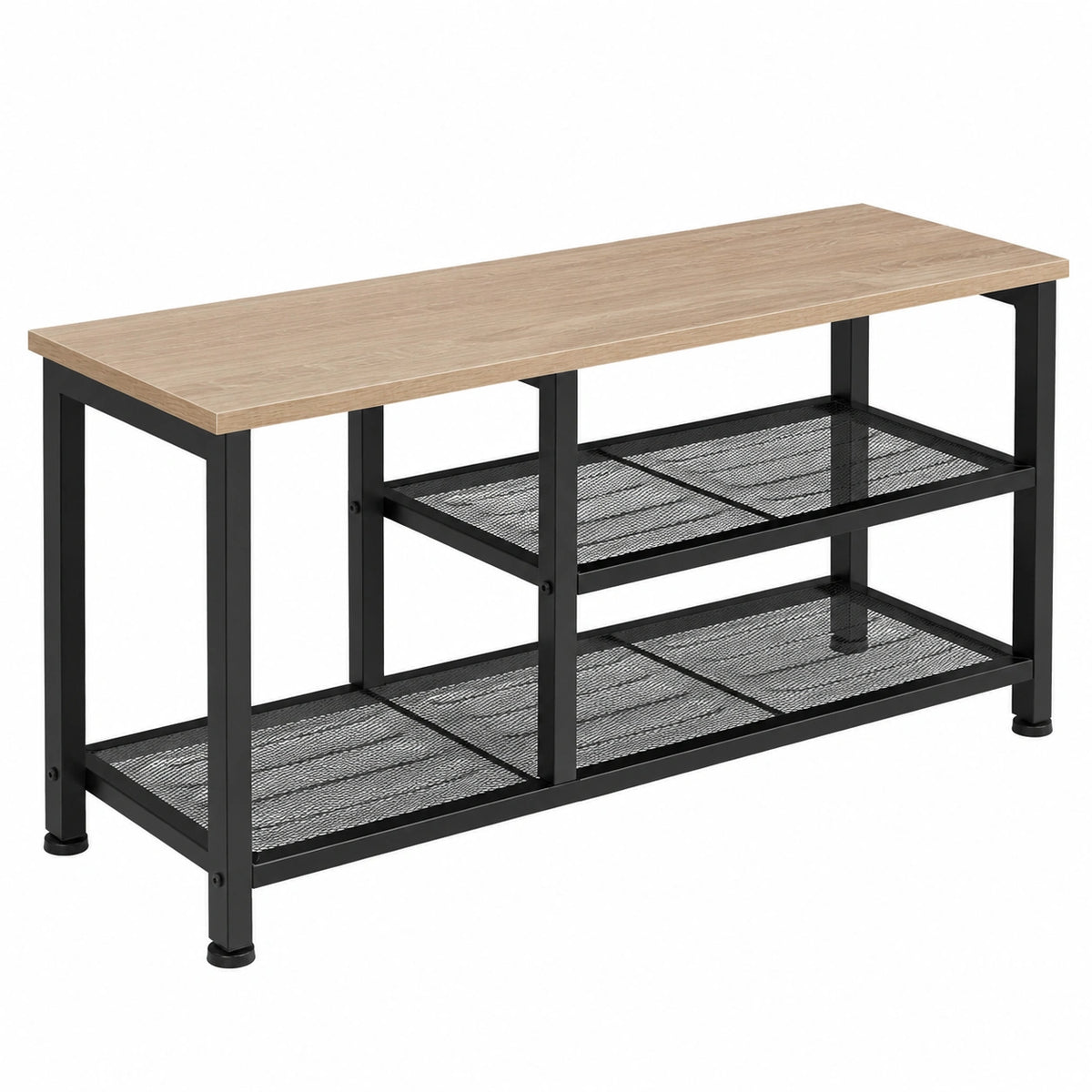 Tectake Scarpiera 80 × 30 × 45,5 cm, Scarpiera Salvaspazio slim, 2 Ripiani Rete, Scaffale Scarpe Uomo, Scarpe Donna