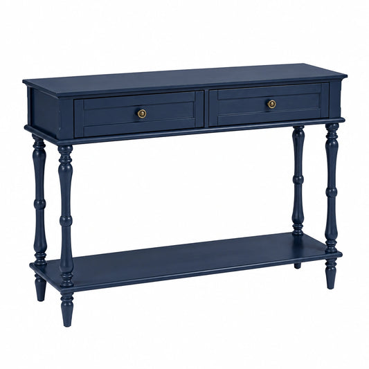 Consolle Ingresso con Cassetti, Consolle Stretta in Legno con Ripiano Inferiore, Consolle Dietro Divano Stile retrò, Mobile Consolle per Ingresso